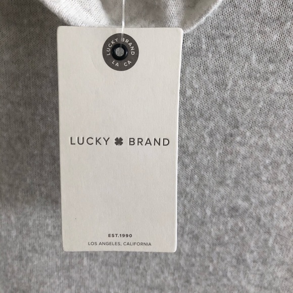 Lucky Brand Light Gray Mock Turtle Neck Long Sleeve Sheer High Low Top - Picture 3 of 10